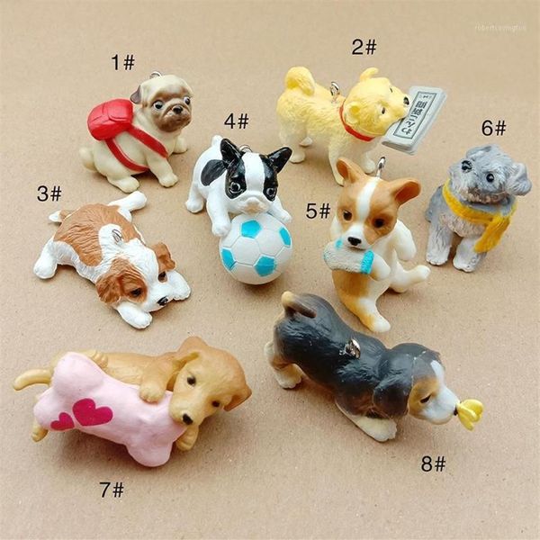 Dijes de 30-50MM para manualidades, joyería de animales, resina 3D, mascota, perro, cachorro, para llavero, hacer colgantes, colgante, hecho a mano, Material 1203t