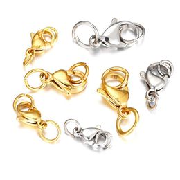 Bedels 300 Stks/partij Goud Roestvrij Staal Kreeft Sluitingen Haken Connectors Ringetjes Voor Armband Ketting Ketting Diy Sieraden Maken Drop Dharm