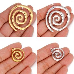 Charms 3 stks/partij Rvs Swirl Voor Sieraden Maken Levert Spiraal Golf Vortex Hanger DIY Ketting Oorbellen Accessoires