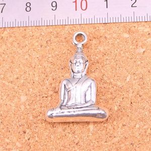 Charms 3pcs Mediteren Boeddha Metaallegering DIY Ketting Hanger Maken Bevindingen Handgemaakte sieraden 35 23 mm