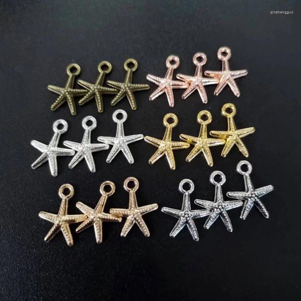Breloques en alliage de Zinc, 40 pièces/lot, 16x12mm, pendentif étoile de mer, accessoires pour la fabrication de bijoux