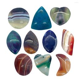 Charmes 5 pcs Exquis Natural Stone Heart Agate Pendant 25-55 mm Couleur Charme Fashion Bijoux vintage Collier Diy Collier ACCESSOIRES