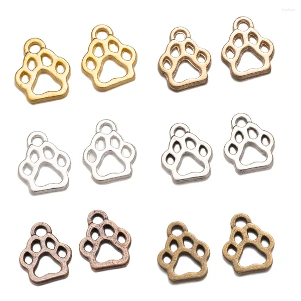 Charms 50 / 100pcs Metal Dog 13x11mm Silver Color Pendendants Bijoux Faire des bracelets faits à la main DIY ACCESSOIRES CARALS