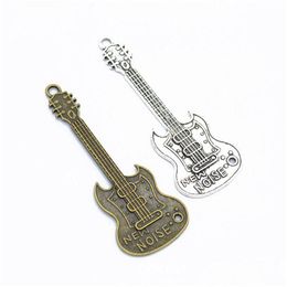 Charms 50 Pz Grandi Dimensioni 68X25Mm Ciondolo Chitarra Buoni Dettagli Nuovo Rumore Per Fai Da Te Goccia Consegna Risultati Gioielli Componenti Dhfmg