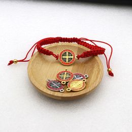 Charms Religieuze Sint-Benedictus Veelkleurige Medailles Katholieke Vergulde Munt San Benito Gunsten Gegeven Als Geschenk 230907
