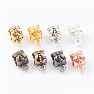 Charms 500Pcs Bail Beads Collection Connecteur de couleur mélangée avec boucle Barrel Curved 8 couleurs Drop Delivery 202 Dht1F