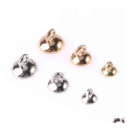 Charms 500 pcs Gold Sier Color End Caps Round Bead Connector Losse CCB -kralen voor sieraden maken DIY Charm ketting hanger Accessorie dhe5a