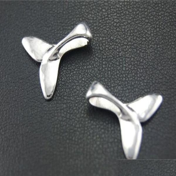 Charms 500 Pz / lotto Pendenti di pesce coda di balena in lega di argento antico per gioielli fai da te che fanno risultati 16X17Mm259Z Componenti di consegna di goccia Dhof0