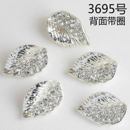 Breloques 50pcs 1218MM couleur or feuille de cristal vente en gros matériel de Zinc bijoux à bricoler soi-même petit pendentif 230320