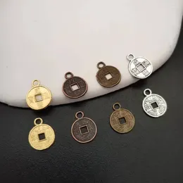 Charms 50 stcs Antieke bronzen kleurlegering Chinese oude munt hangers sieraden maken handwerksophangers Key Chain