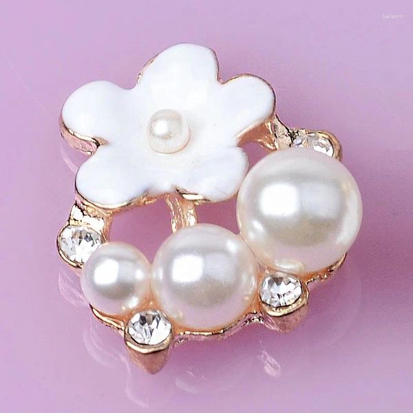 Encantos 50 unids/lote 17 19mm accesorios de hebilla aleación coreana flor encanto gota aceite accesorios de perlas