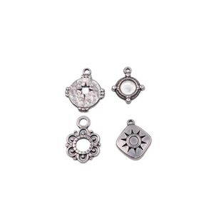 Charms 5 stcs 15 mm Wholesell giet roestvrij staal oog munten hanger Diy ketting oorbellen armbanden onontwikkeld kleurloze Charms drop de otlyi