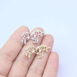 Charms 5 stks 304L Rvs Paard Charm Vrouwen Meisje Mode-sieraden DIY Handwerk Vacuüm Plated Antiallergische Ketting