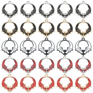 Charms 5 stks Gothic Punk Stijl Vleermuis Emaille Legering Metalen Halloween Hangers Voor DIY Armband Ketting Sieraden Maken 23 20mm