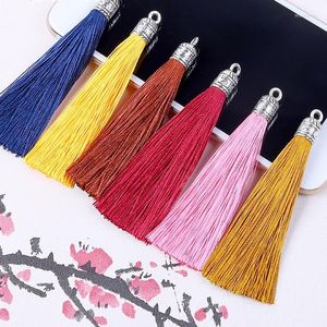 Charms 5 stcs/lot 9cm Diy Home Decoratie Polyester Silk Tassel katoenen kwastjes Trim voor naaimegordijnen Accessoires Hanger CAR Deco