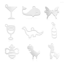 Charms 5 stks/partij Rvs Leuke Dinosaurus Walvis DIY Charm Hanger Groothandel Honingbij Sieraden Vinden Ketting Maken Fabrieksprijs