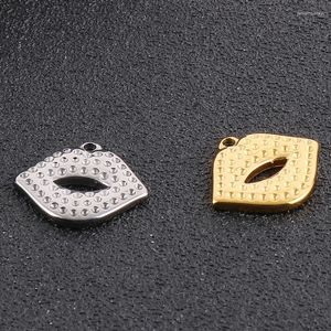 Breloques 5 pièces/lot acier inoxydable couleur or lèvre accessoires pour bijoux à bricoler soi-même cale collier Bracelet faisant des résultats
