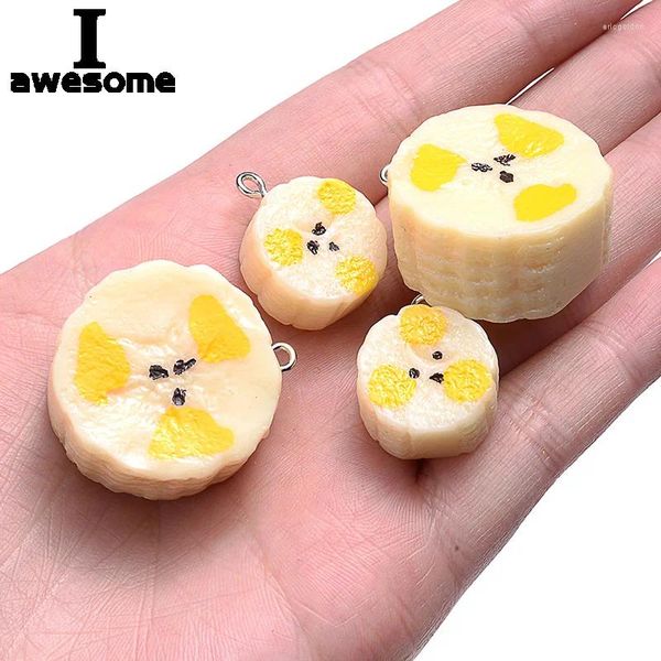 Charmes 5pcs Bananes tranchées Fruits Oreille d'oreille Résultats DIY ACCESSOIRES BRACELETS PENDANT