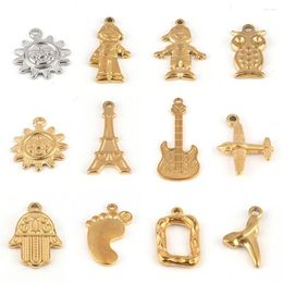 Charms 5 stuks roestvrijstalen munthanger voor doe-het-zelf-sieraden maken handgemaakte componenten armband vinden van accessoires