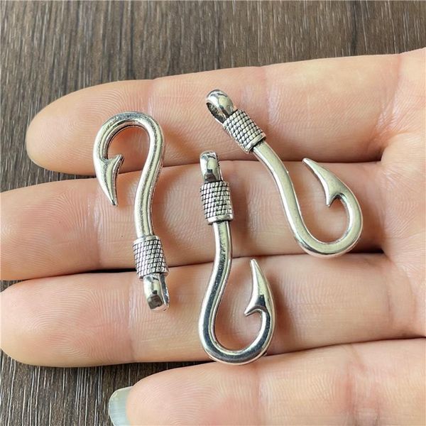 Encantos 60 piezas colgante de gancho de pesca para hacer joyería DIY collar hecho a mano accesorios de pulsera adornos al por mayor envío gratis