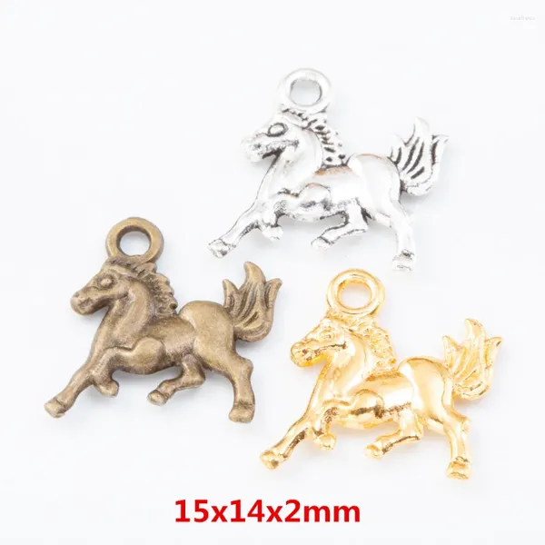 Charms 85 pièces de pendentif cheval en alliage de zinc en métal rétro pour la fabrication de colliers de bijoux faits à la main 7792