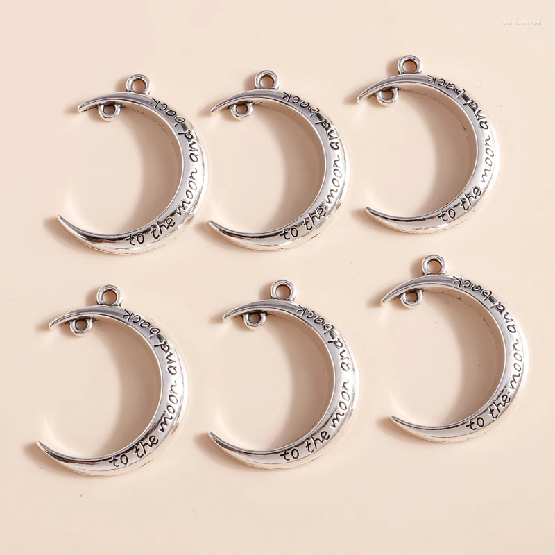 Charms 8pcs Alloy I Love You Moon For DIY Jewelry Making Accessories Pendants Of Necklace Bracelet Handmade Craft