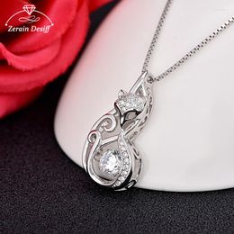 Charms 925 Silver Necklace Ladies Jewelry Incrusté Zircon Fashion Smart Pendentif Accessoires