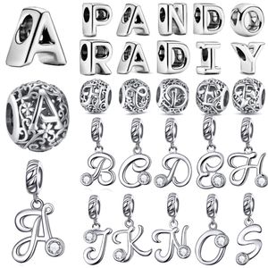 Breloques 925 Sterling Sier Perles Alphabet Lettre Fit Original Pandora Bracelets Femmes Diy Bijoux Cadeau Drop Delivery 2022 Smtrw