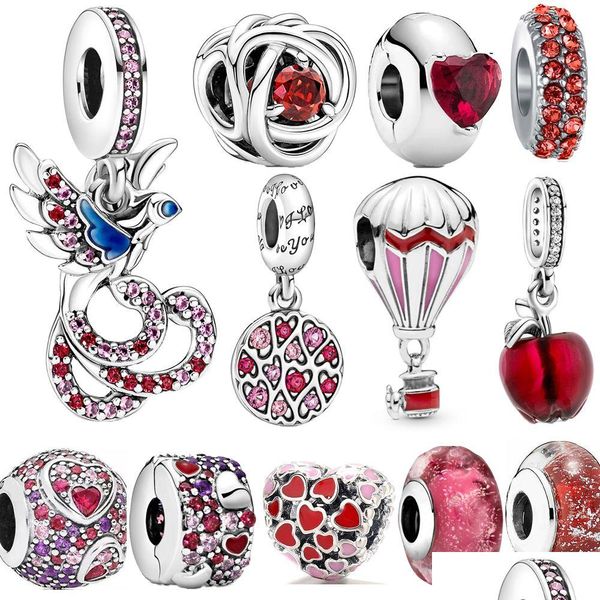 Charms 925 Sterling Sier Charme Bijoux Colorf Zircon Phoenix Bricolage Collier Accessoires Pour Pandora Bracelet Mode Drop Delivery Fin Dhp8I