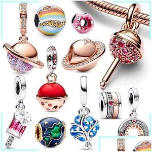 Charms 925 Sterling Sier Pandora Charm 2023 Últimas cuentas de la Serie Universo Adecuado para Pulsera de Damas Primitivas Joyas Femeninas G DH25J