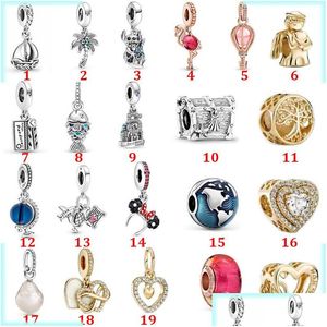 Charms 925 Sterling Sier Pandora Charm Ocean Series Style Glacé Perle Perle Pendentif Convient Pour Diy Lady Bracelet Bijoux Fashio Dh1Mp