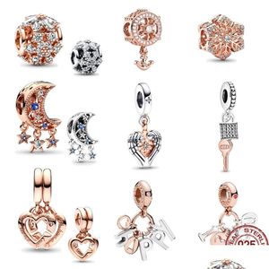 Charms 925 Sterling Sier Pandora Connection Sister Heart Split Suspension Parel Kralen Geschikt Voor Primitieve Dames Armbanden Fashio Dhhyp