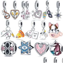 Charms 925 Sterling Sier Pandora Heart - Symplice chanceuse en forme de joail haut de bijoux haut de bijoux Bracelet en gros Drop Dhiy4