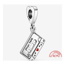 Breloques 925 Sterling Sier Rouge Émail Cassette Nostalgique Dangle Charme Fit Pandora Bracelet Diy Bijoux Accessoires Drop Delivery Findi Dhcky