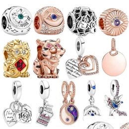 Charms 925 Sterling Sier Sparkling Eye Charm Perlé Pour Original Pandora Bracelets Et Colliers Femmes Diy Fabrication De Bijoux Drop Deli Dhbue