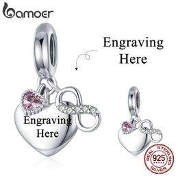 Charmes 925 lettres en argent sterling pendentif d'amour sur mesure pour les femmes sur mesure cadeau bijoux bricolage faisant 14 caractères seulement 230831