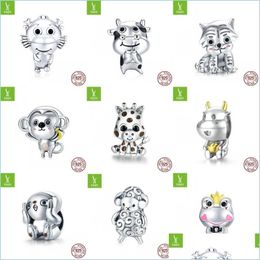 Charms Authentic 925 Sterling Sier Baby Giraf Charm voor originele doe -het -zelfarmband of armband sieraden Make 2025 Q2 Drop Delivery 2022 Fin DHZB7