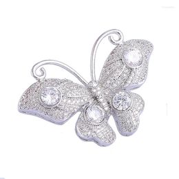 Charms Bijoux Micro Pave Zircon Crystal Butterfly para la fabricación de joyas al por mayor Big Copper Animal Connectors Diy Berloques