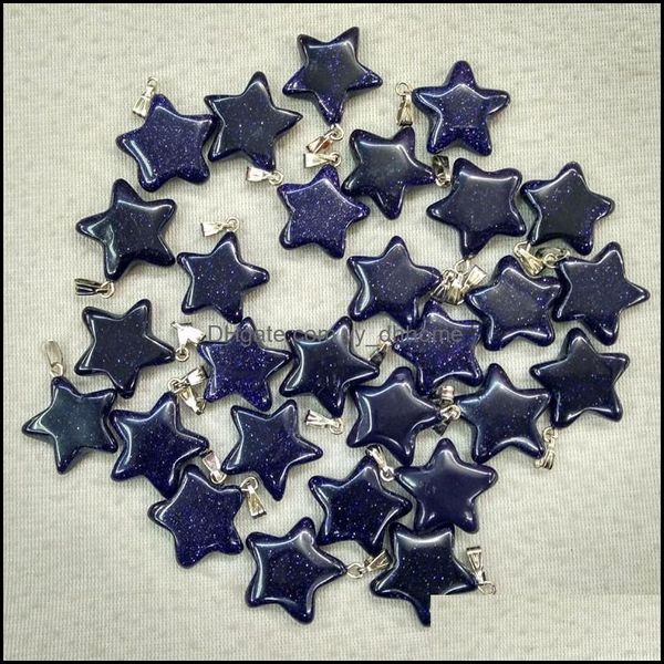 Breloques Blue Sand Crystal Five Point Star Shape Pendentifs pour bijoux de bricolage faisant la livraison en gros Drop 2021 Résultats Componen Yydhhome Dhnkw