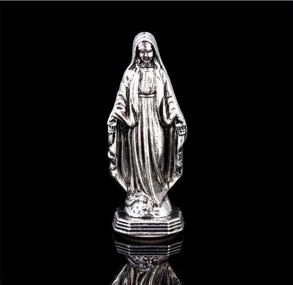 Breloques bleues en alliage de Zinc, statue de la vierge marie, jésus catholique, fait à la main, décoration de noël pour la maison, cadeaux Charms8353647