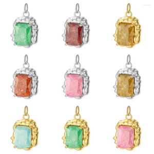 Charms Bohemian Big Crystal Cz pour les bijoux de fabrication de bijoux Couleur or Vintage Designer Boucles d'oreilles de bricolage Bracelets