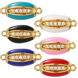 Charms Boheemse worstmond voor sieraden die voorraden maken Micro pave zirkoon goud kleur diy ketting oorbellen armband