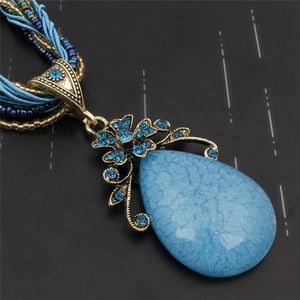 Charms Boheemse verklaring kralen vintage sieraden turquoise vintage natuursteen ketting voor vrouwen hangende kraag ketting 230617