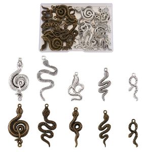 Charms Box Tibetan Style Legering Snake Metal Hangers voor unisex hanger ketting mode sieraden diy maken accessoirescharms