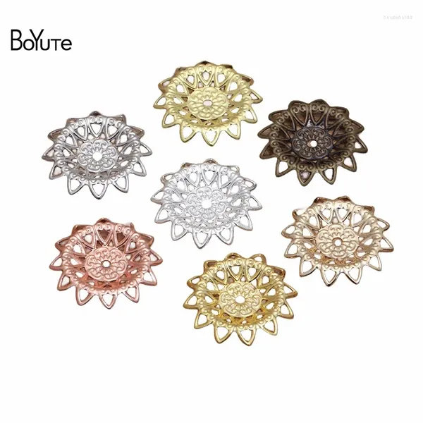 Charms Boyute Filigree (100 piezas/lote) 21 mm Metal Brass Flower Lotus Diy Hallazgo de joyería