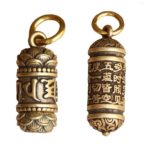 Charms Ottone Buddha Sutra Ciondolo Ornamenti Scatola dorata Cilindro tibetano Fascino per orecchini fai-da-te Portachiavi Creazione di gioielli Risultati