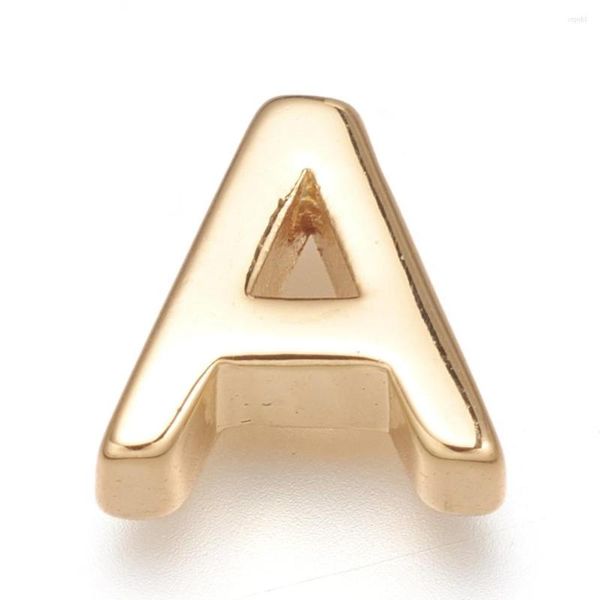 Dijes de latón dorado 24 letras del alfabeto A -Z para fabricación de joyería DIY pulsera collar Accesorios