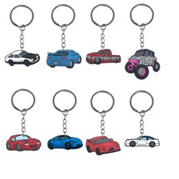 Charms Car Collection Keychain para niños Party Favors personaje de color de color fresco con llaves de pulsera con llave de niñas una bolsa de escuela adecuada ke otjhn