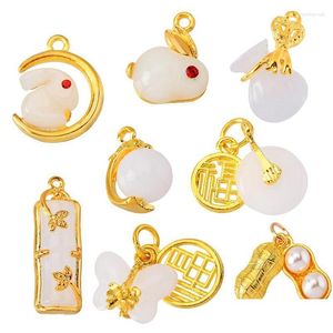 Charms Charms 10 stuks schattige vlinder bamboe geluksbedel hanger voor dames sleutelbeen ketting oorbellen diy sieraden maken benodigdheden drop de dhmna