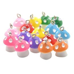 Charms Charms Colorf Lovely Mushroom 12Mm Hangers Ambachten Maken Bevindingen Handgemaakte sieraden Diy Voor Oorbellen Ketting Drop Delivery Com Dhw0L